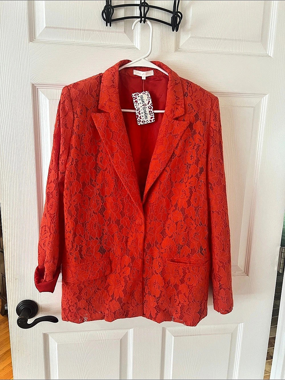 C'est Femme Lace Open Blazer Jacket Floral Lace Blazer Jacket Size Small NWT